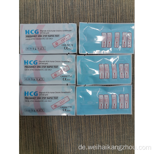 Schwangerschaft HCG -Testkassette Rapid Test Kit